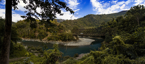 A bridge at the Kiphire-pungroroad in Nagaland