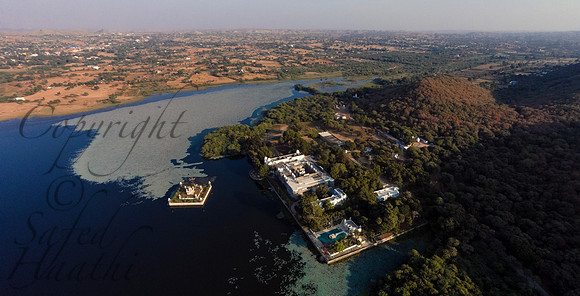 Udai Bilas Palace aerial view 2