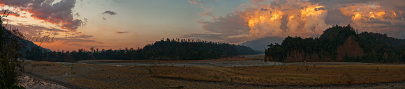 Sunset at Noa-Dihing river in Namdapha N.P.