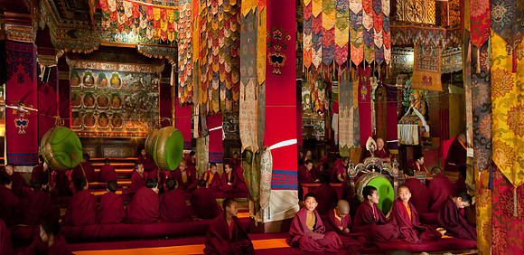 Monks in Tawang Monastery 2